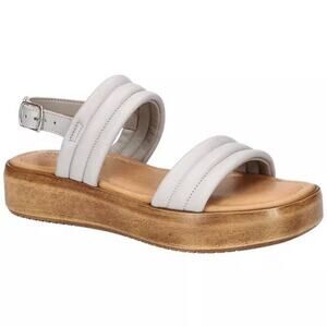 Bella Vita NWOB Women's Ode-Italy Flat Platform Sling Back Sandals White Size 7M